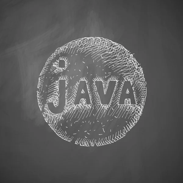 黑板上的 Java 图标 — 图库矢量图片