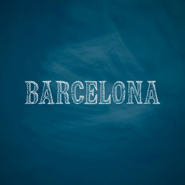 Barcelona icon on chalkboard — Stock Vector