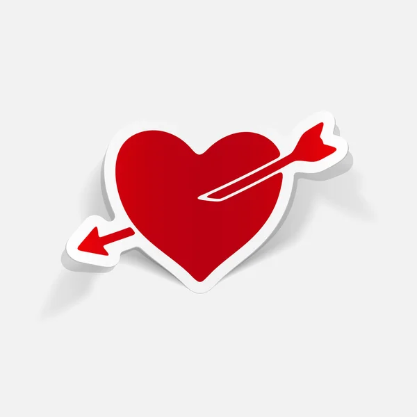 Elemento de diseño realista: corazón — Vector de stock