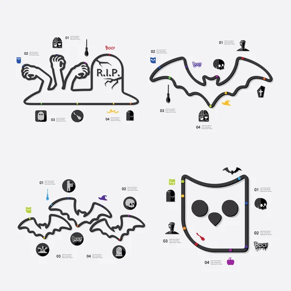 Halloween infographic elements — Stock Vector