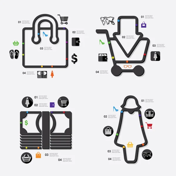 패션 infographic 요소 — 스톡 벡터