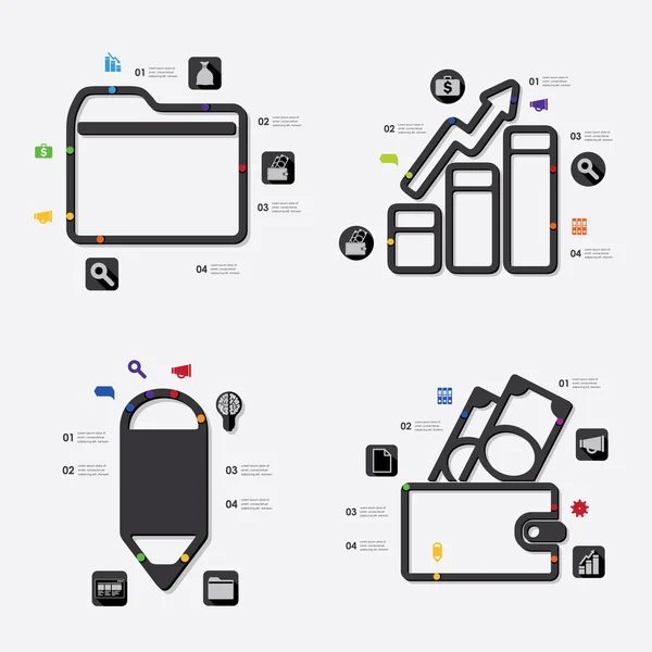 Elementi infografici aziendali — Vettoriale Stock