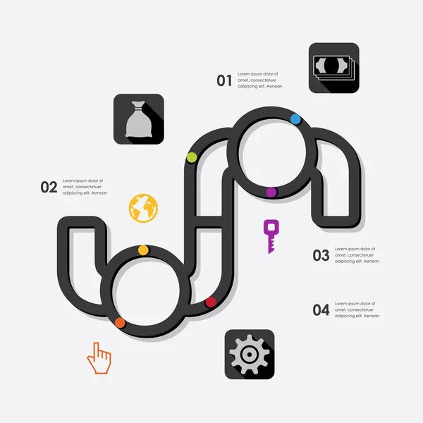 Elementos de infografía empresarial — Archivo Imágenes Vectoriales