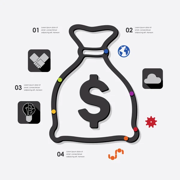 Elementi infografici aziendali — Vettoriale Stock