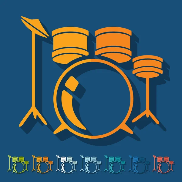Conjunto de tambor icono — Archivo Imágenes Vectoriales