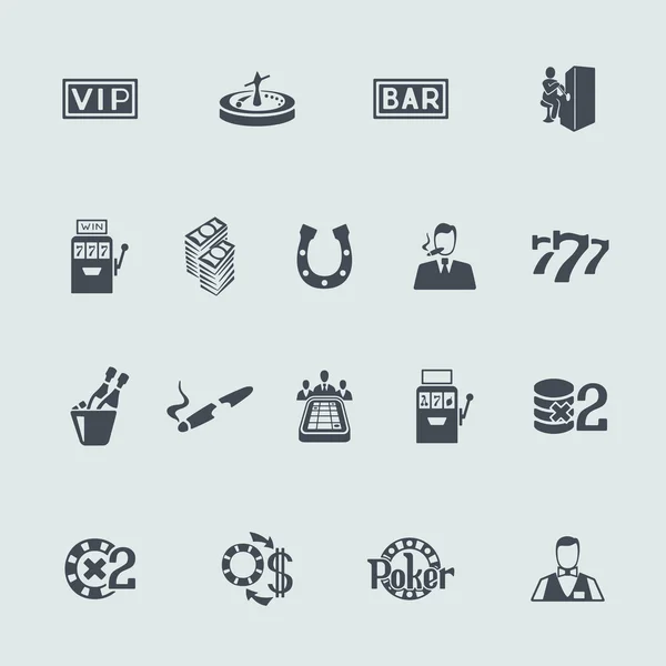 Set of casino icons — Stock Vector