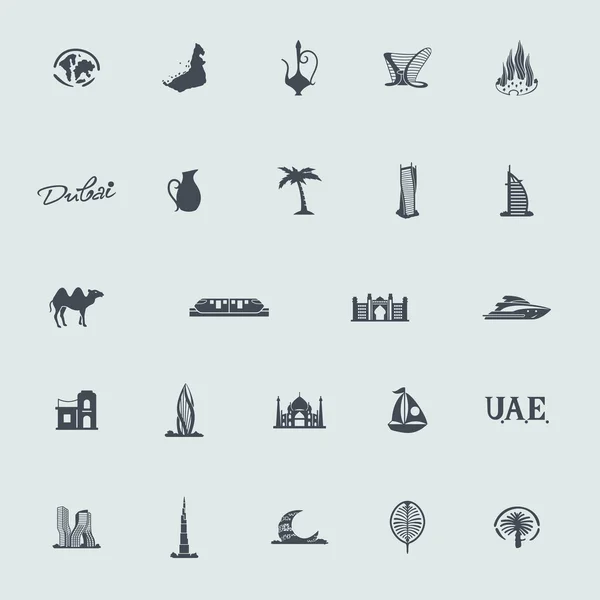 Conjunto de ícones dos Emirados Árabes Unidos — Vetor de Stock