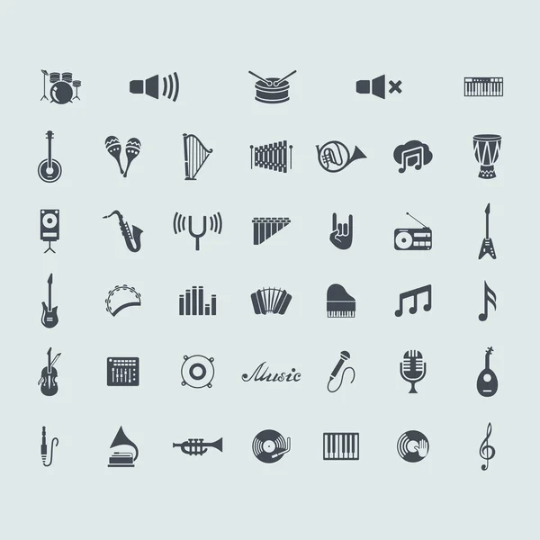 Set of music icons — Stock Vector