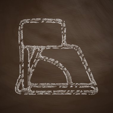 Angle icon on chalkboard