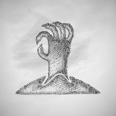 Hand icon on chalkboard