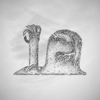 Tombstone icon on chalkboard