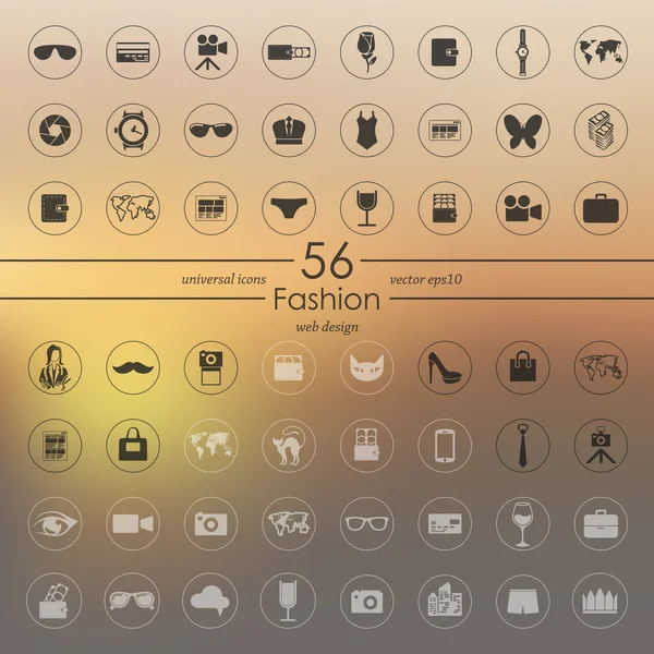 Conjunto de iconos de moda — Vector de stock