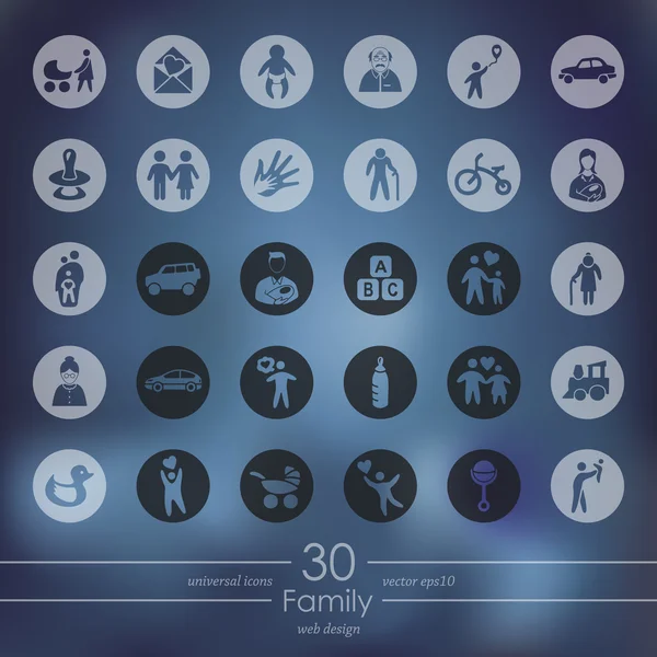 Set van familie pictogrammen — Stockvector