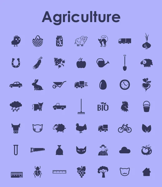 Set of agriculture simple icons — Stock Vector