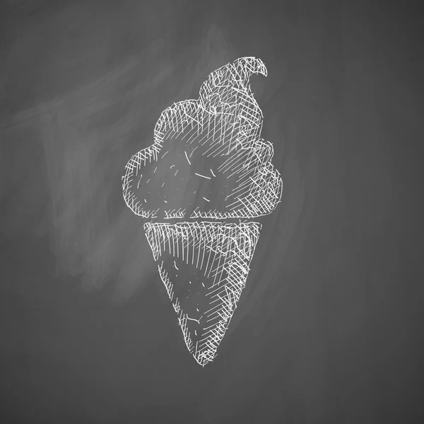 Ice icon on chalkboard — 图库矢量图片