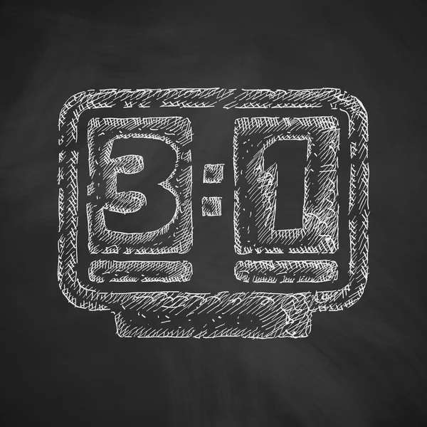 Scoreboard icon on chalkboard — Stockvector