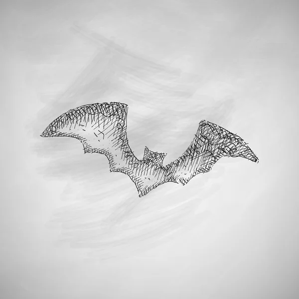 Ícone de morcego no quadro — Vetor de Stock