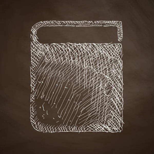 Book icon on chalkboard — ストックベクタ