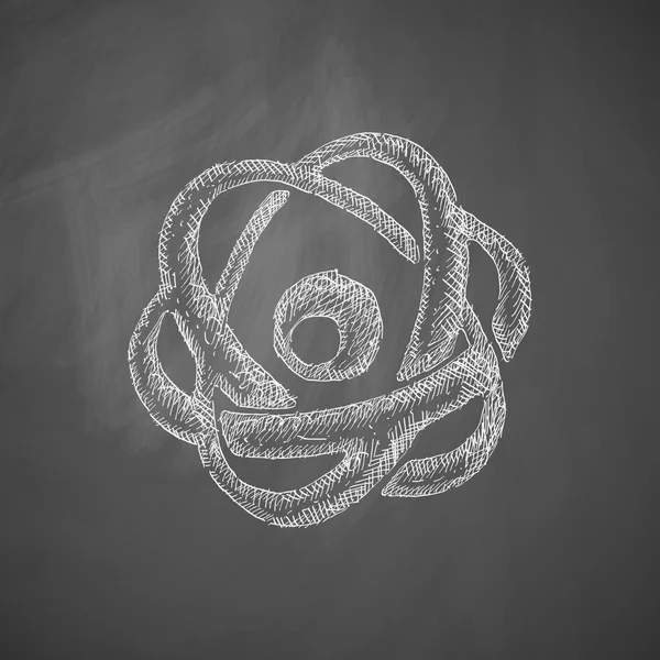 Atom icon on chalkboard — 图库矢量图片