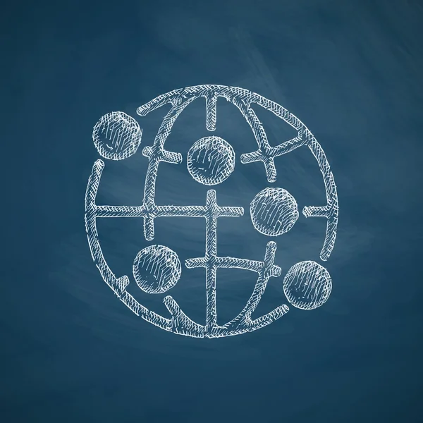 Icône Globe sur tableau — Image vectorielle