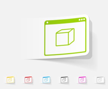 Üç d modeli simgesini