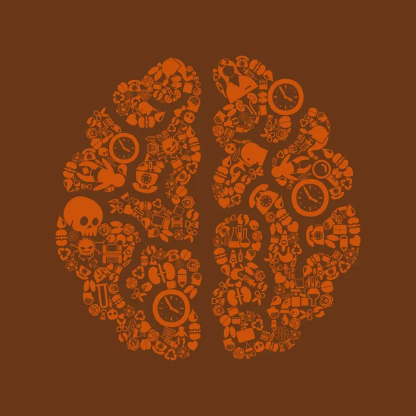 Brain shaped icon — 图库矢量图片