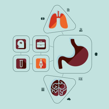 Tıp düz Infographic
