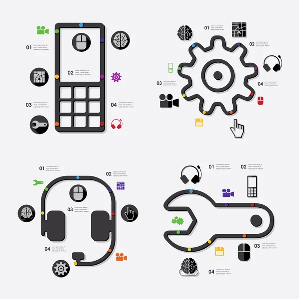 Teknik infographic element — Stock vektor