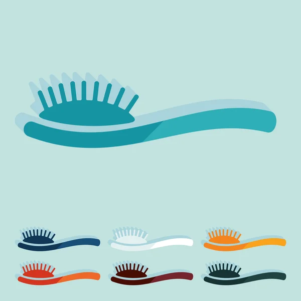Icône brosse à cheveux — Image vectorielle