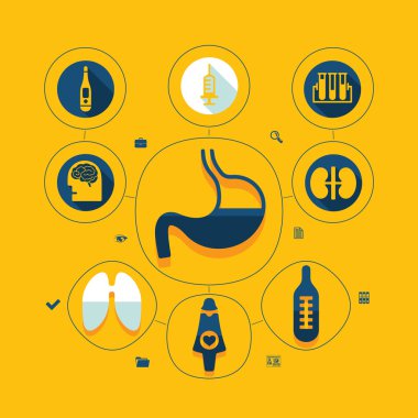 Tıp düz Infographic