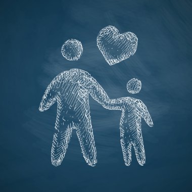 Kara tahta üstünde aile kutsal kişilerin resmi