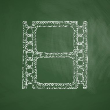 Kara tahta üzerinde film simgesi