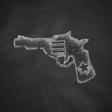 Kara tahta tabanca simgesini