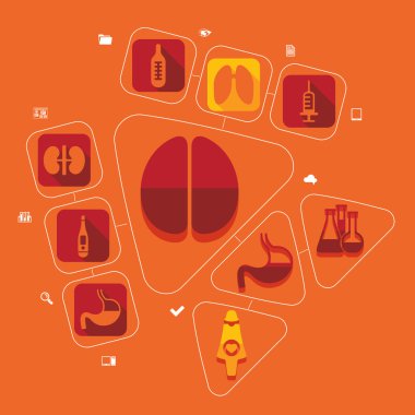 Tıp düz Infographic