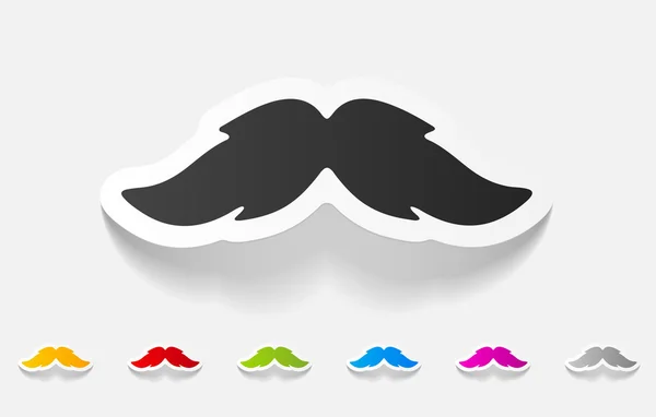 Élément de conception réaliste : moustache — Image vectorielle