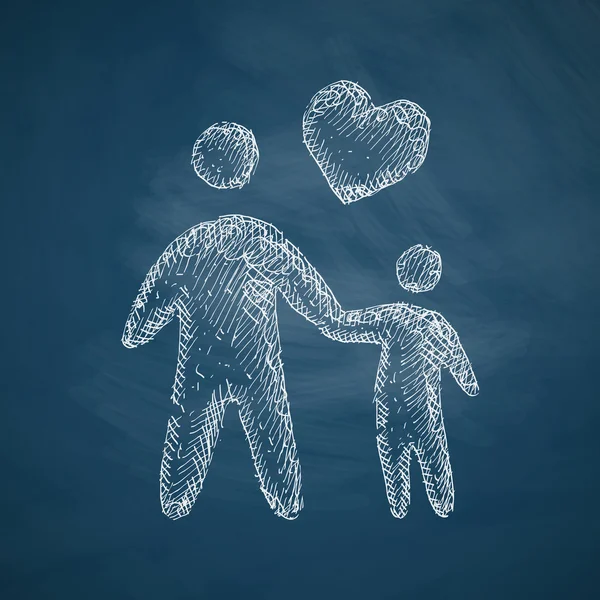 Kara tahta üstünde aile kutsal kişilerin resmi