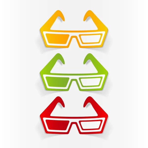 3d glasses icon — Stock Vector