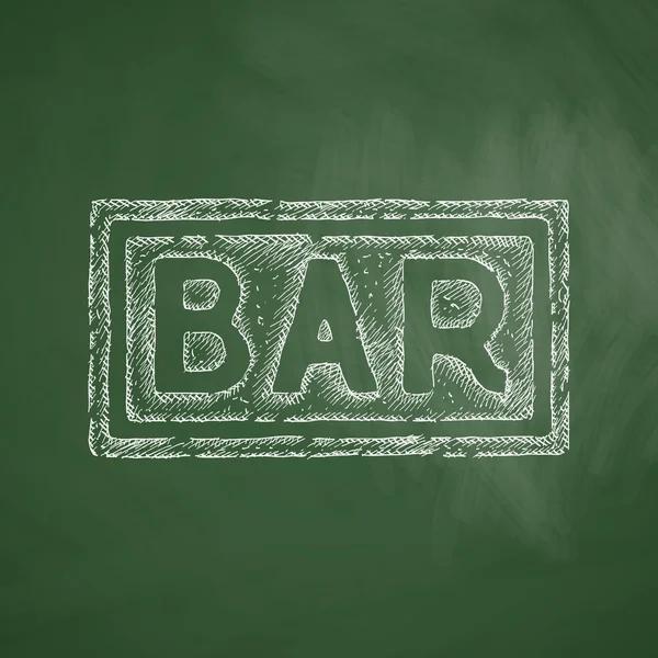 Bar icon on chalkboard — Stock Vector