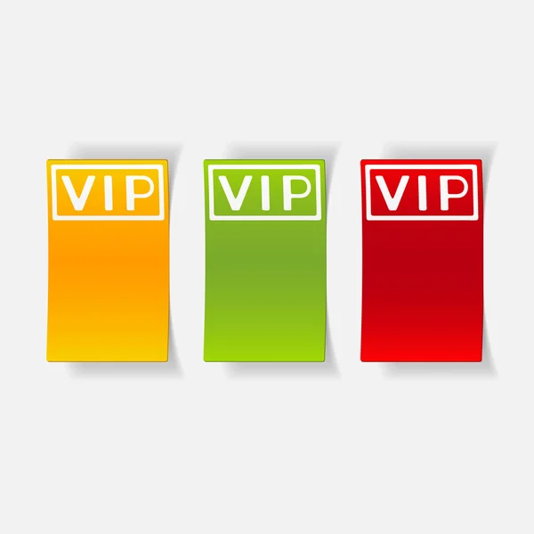 Elemento de design realista: vip — Vetor de Stock