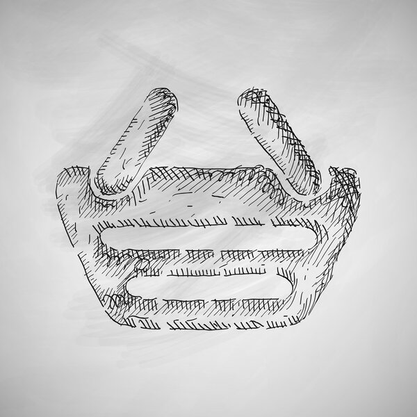 Значок корзины на доске
