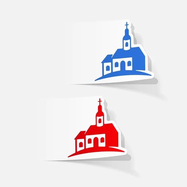 Elemento de diseño realista: iglesia — Vector de stock