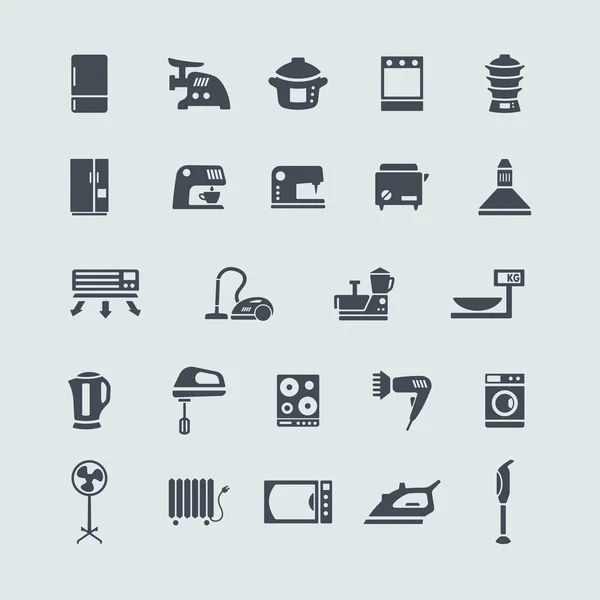 Set of white goods icons — Stock Vector