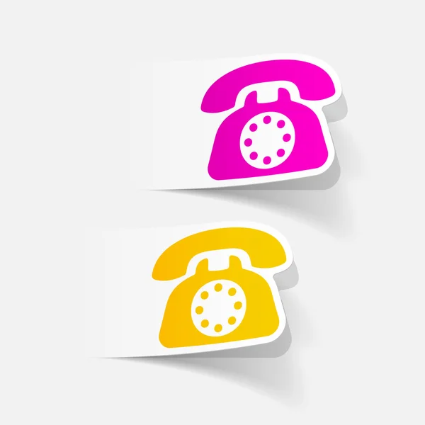 Elemento de design realista: telefone — Vetor de Stock