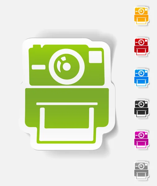 Old photocamera icon — Stock Vector