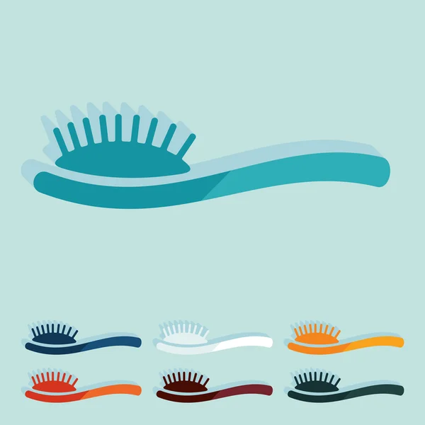 Hair brush icons — Stock Vector