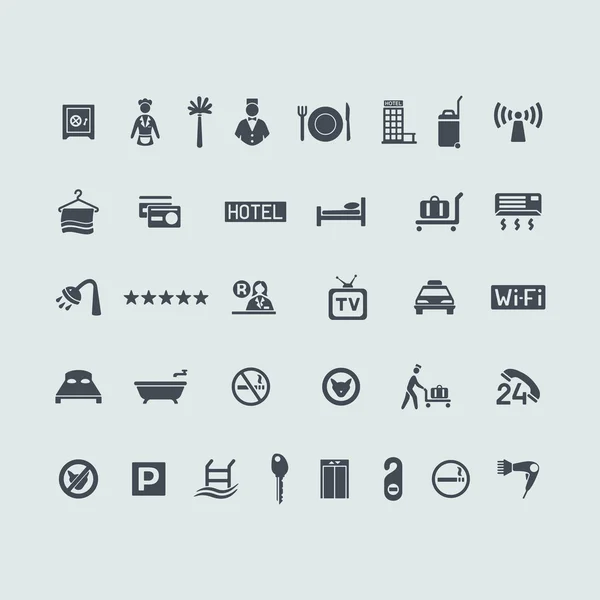 Set of hotel icons — Stock Vector