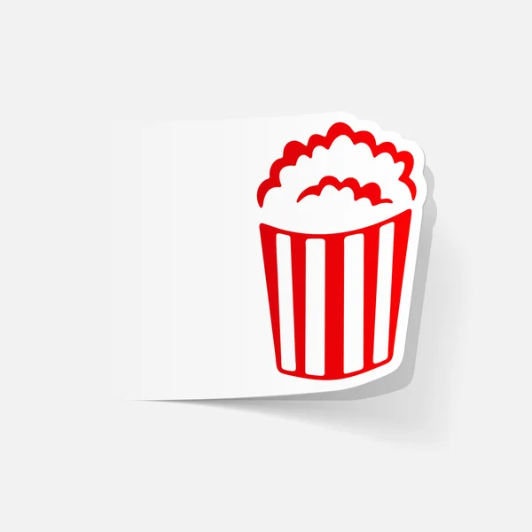 Elemento di design realistico: popcorn — Vettoriale Stock