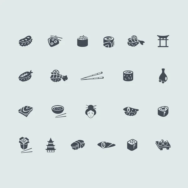 Conjunto de iconos de sushi — Vector de stock