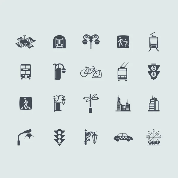 Conjunto de iconos de ciudad — Vector de stock