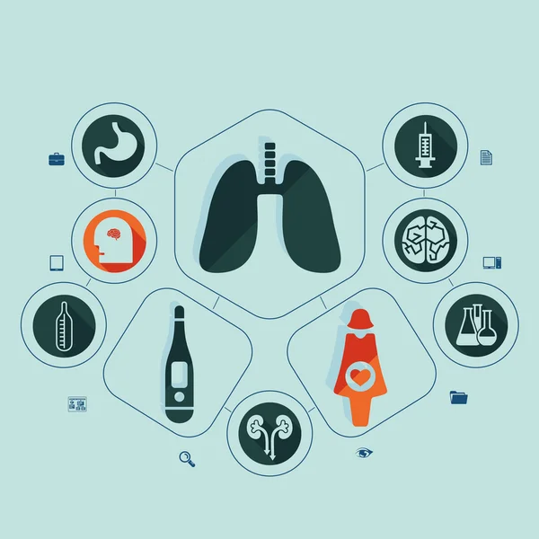 Tıp düz Infographic